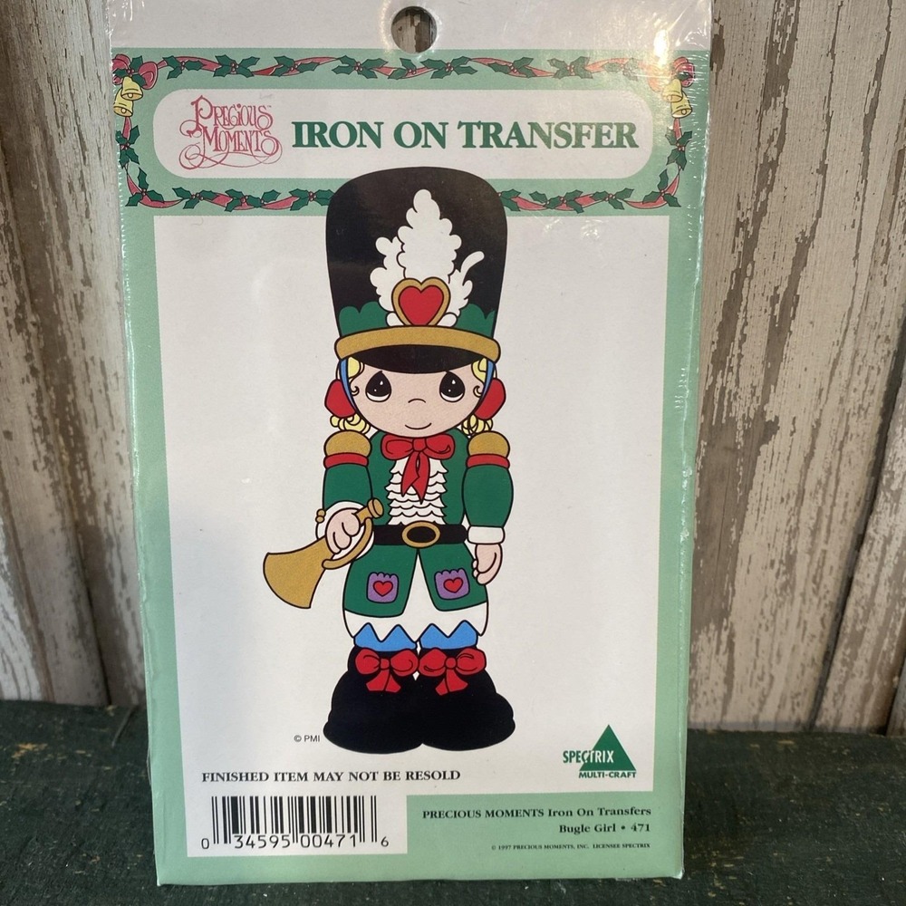 Precious Moments Bugle Girl #471 Iron On Transfer Spectrix Multi-Craft NIP